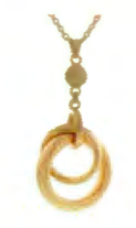 Toscano Collection Satin Circle Pendant 14K