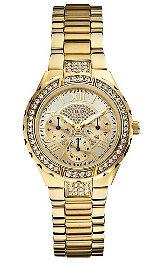 GOLD-TONE SPARKLING WATCH